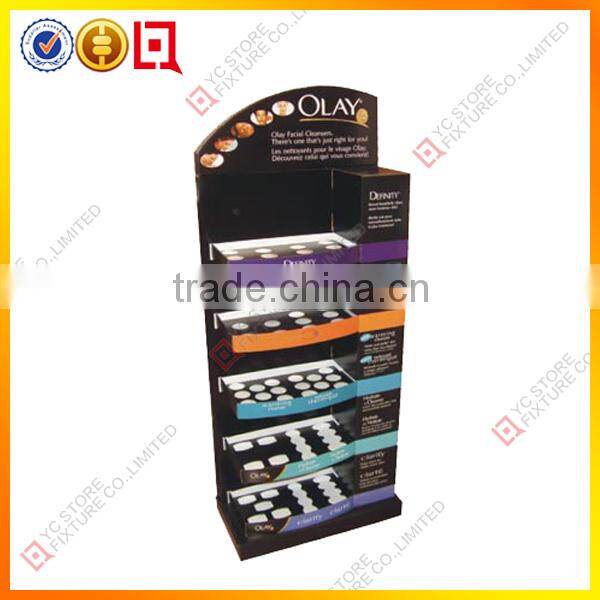 Multilevel Facial cream acrylic cosmetic counter display racks cosmetics