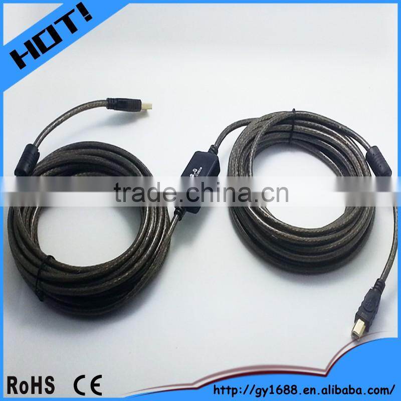 usb 2.0 B data transfer cable extension cable with repeater 3m