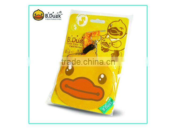 Best selling promotional gifts B.Duck cheap cute pu name badge