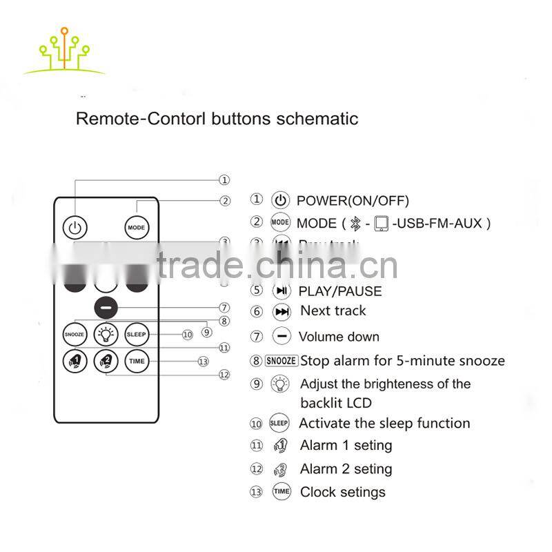 speaker /bluetooth speaker box with fm,led alarm clock