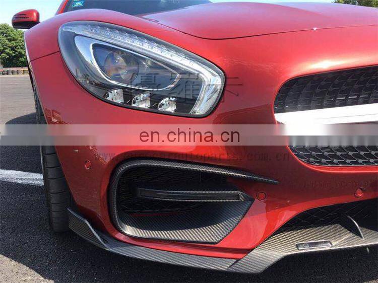 GT GTS carbon finber front lip bumper vent side skirt diffuser rear wing for GT GTS to B style