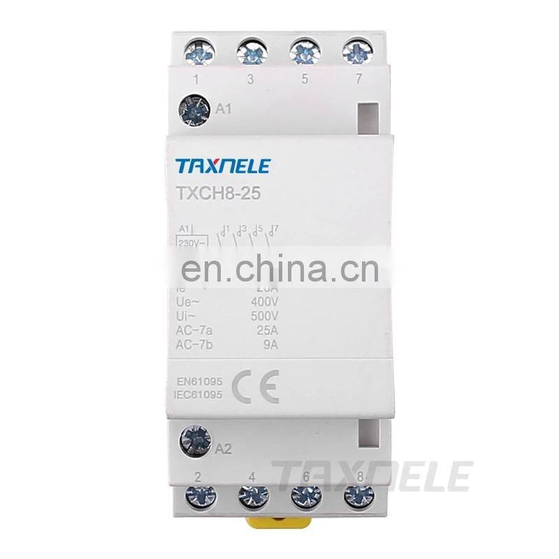 4P 16A 25A 2NC2NO 4NO 4NC 220V/230V 50/60HZ Din rail Household ac Modular contactor