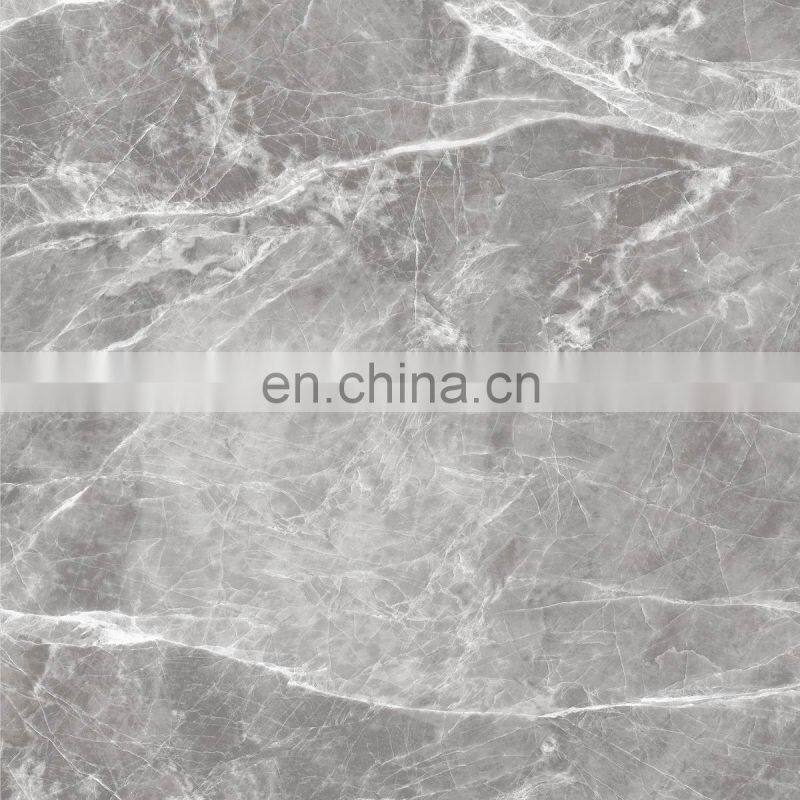 600x600mm Wear-Resistant Super Glossy glazed gray color making machinery porcelain wall floor tile