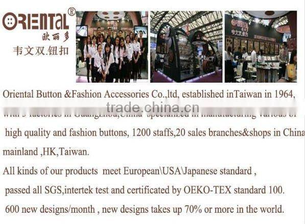 Fabric cover aluminum shank buttons