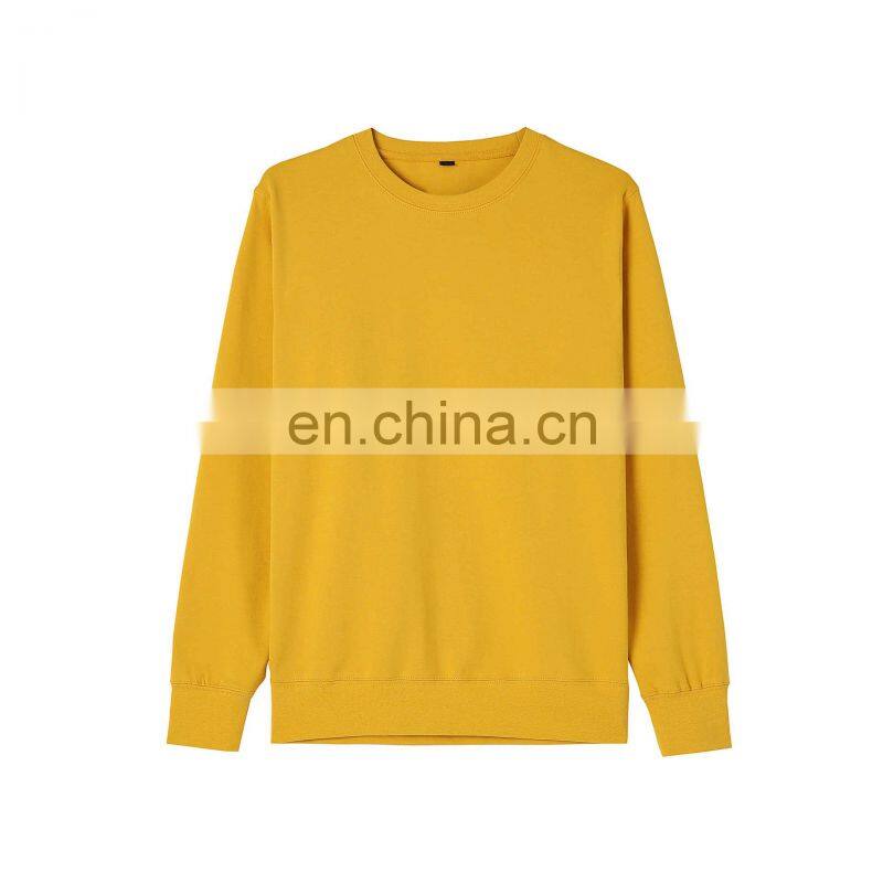 Custom round neck fashion brand sweater men's long-sleeved solid color pullover
