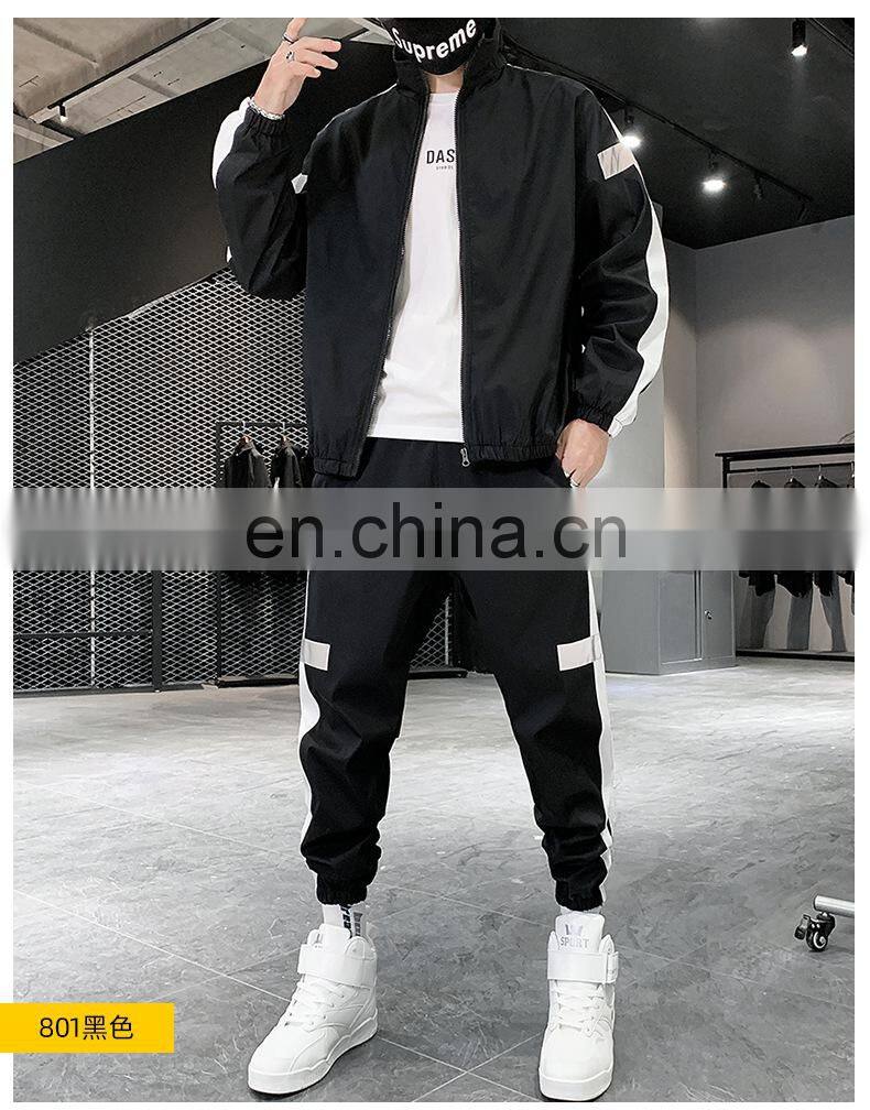 Wholesale 2-pieces men's plus size big and tall sports and leisure sports sets jogging suit custom men's suit