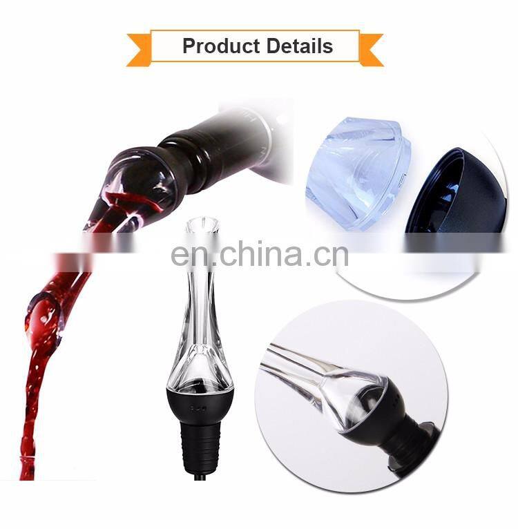 Sustainable Acrylic and Silicone Red Wine Aerator wine Pourer
