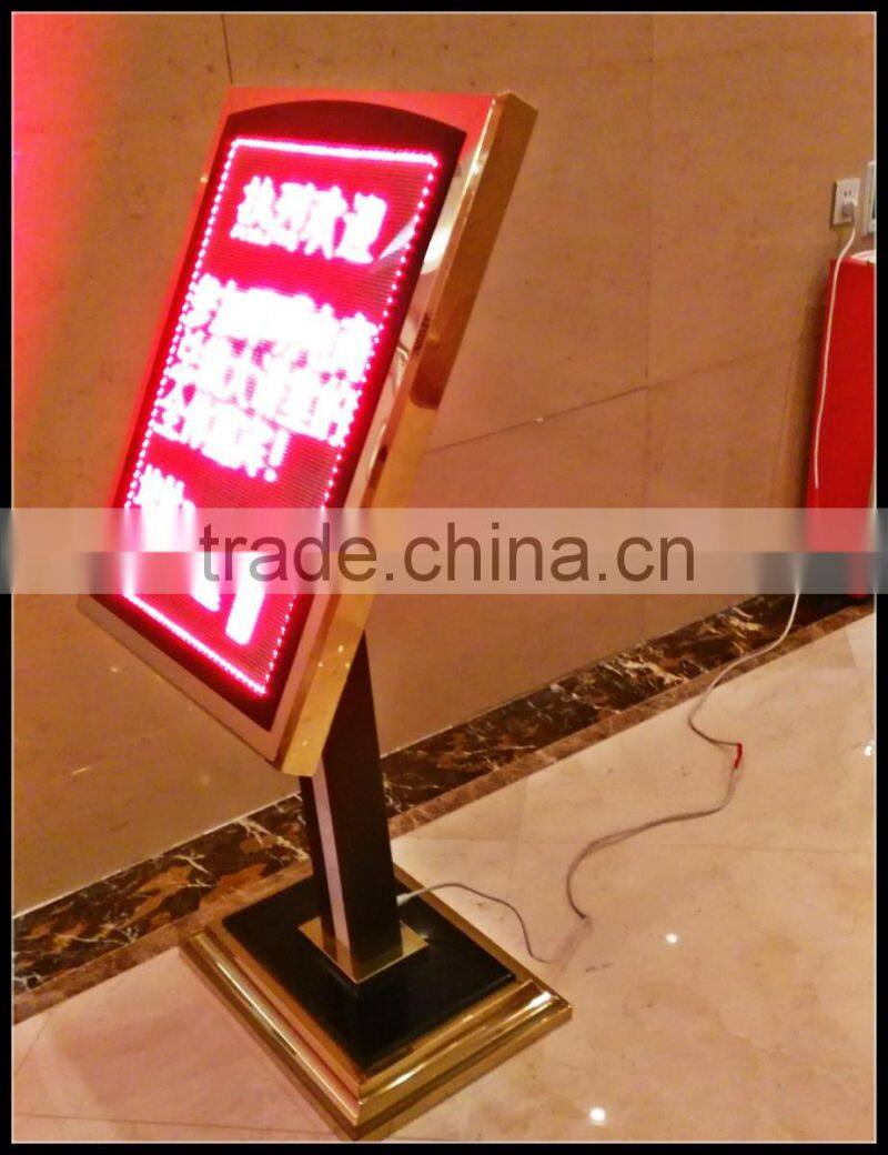 LED display stand signStainless steels floor stand/Light Emitting Diode pop board_advertising stand signs