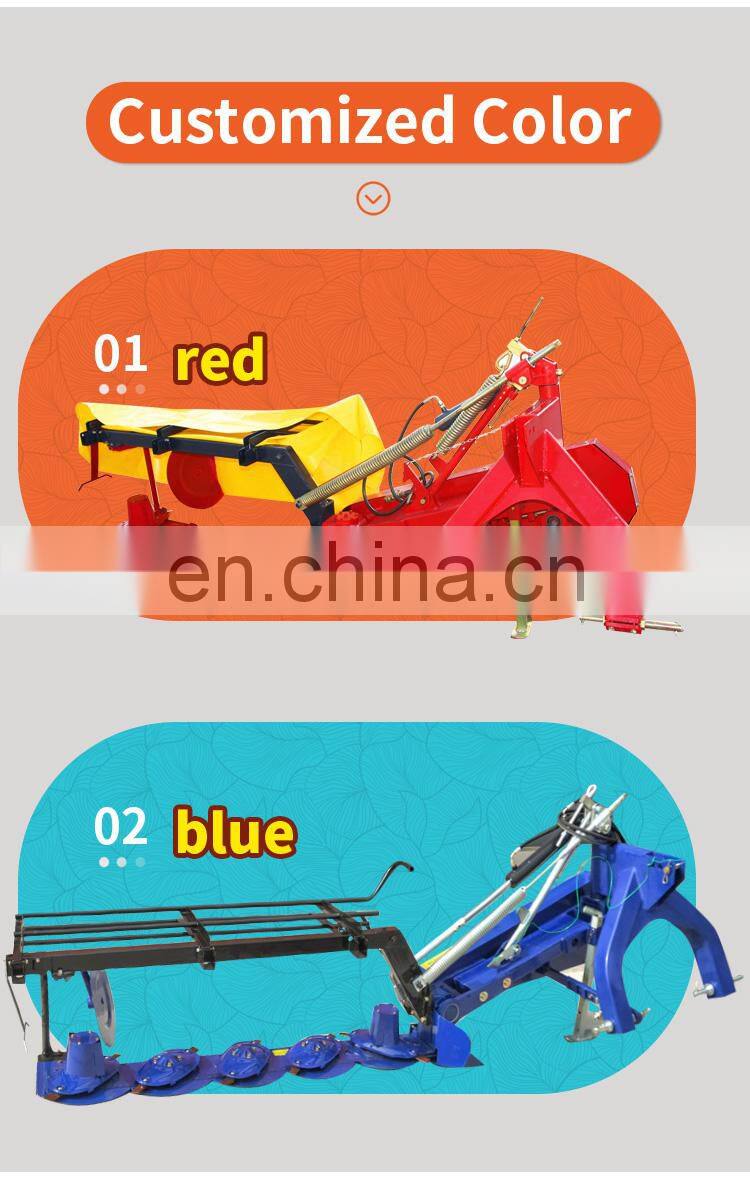 Tractor rear side mower slasher grass cutting machine