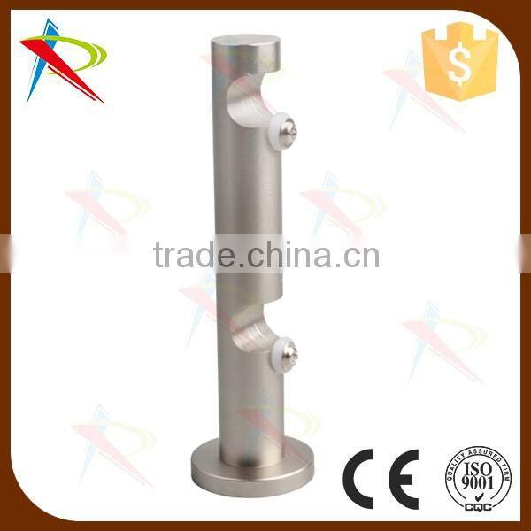 Stainless steel finished double curtain wall supports/brackets