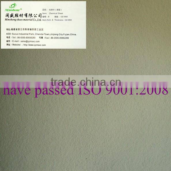 thermoplastic shoes toe puffs and counter chemical sheet