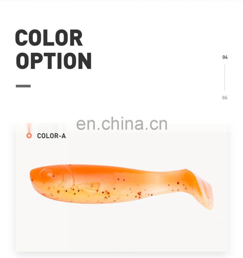 JOHNCOO Small Realistic Double Color 45mm 2g Fishing Soft Bait 10pieces Bag