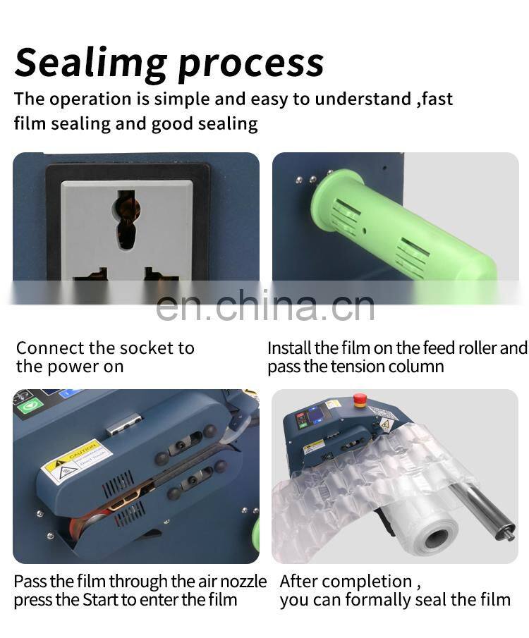 High Efficiency 28M/Min Plastic Fast Industrial Air Bubble Filling Cushion Protective Packaging Pillow Making Foam Machine