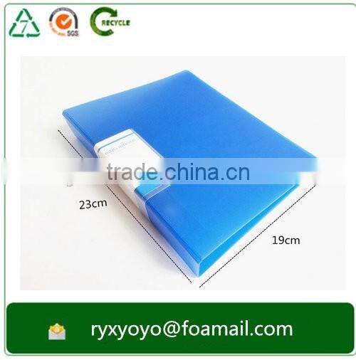 office stationary a4 size pp hard plastic 2 D metal clip file folder