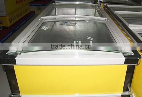 AD-1.8A-2 sliding curve glass door seafood cooler
