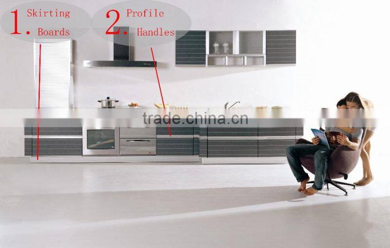 Kitchen cabinet frame aluminium profile hotsell in India with many finish