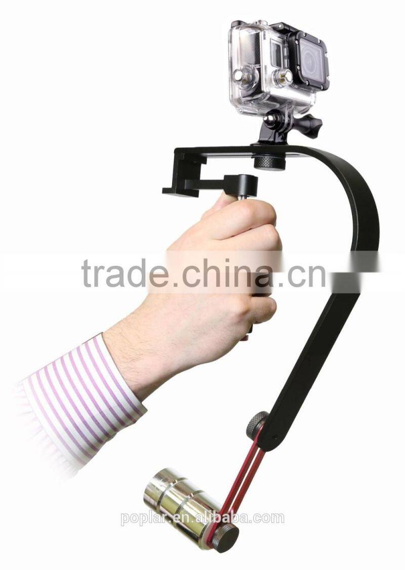 Poplar Video Stabilizer for GoPros, Smartphones, Cameras & Camcorders with Smartphone Holder & GoPros adapter,steadycam