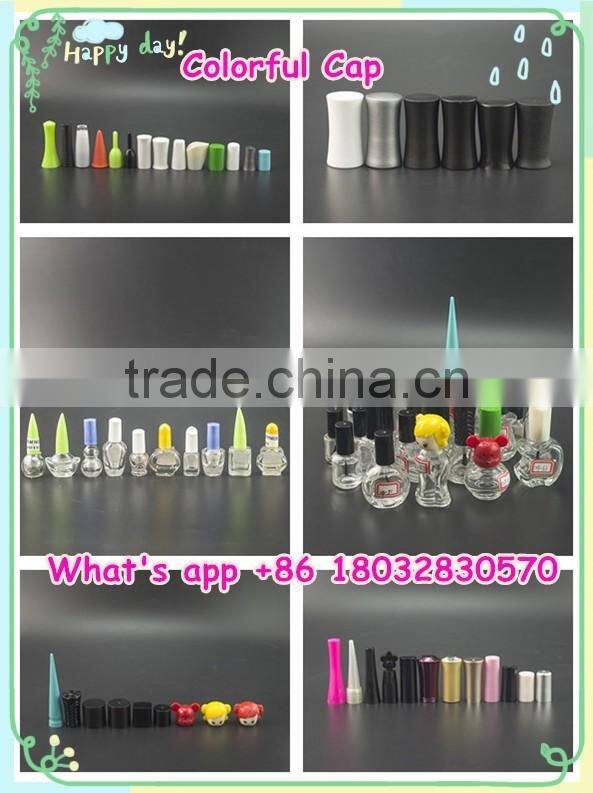 Free Sample! wholesale 2016 trendy design custom made electroplated uv gel 13ml empty glass nail polish bottles with cap brush