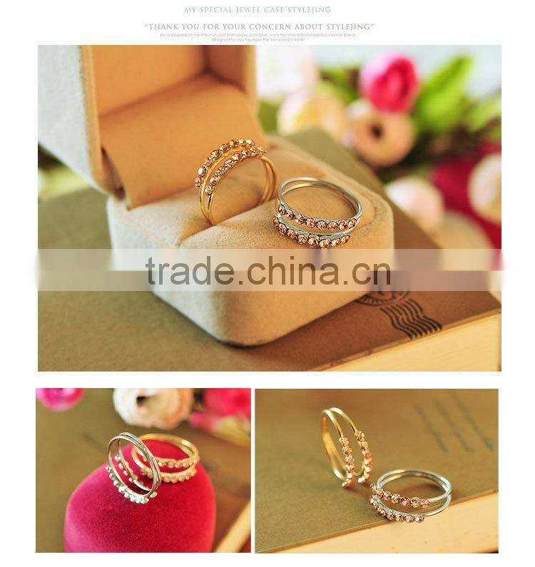 Popular Selling Hollow Out Real Rose Gold Alloy Ring For Women