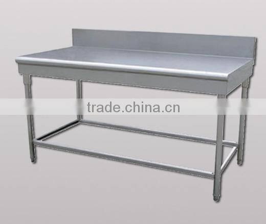 APEX customized restaurant kitchen backrest stainless steel work table