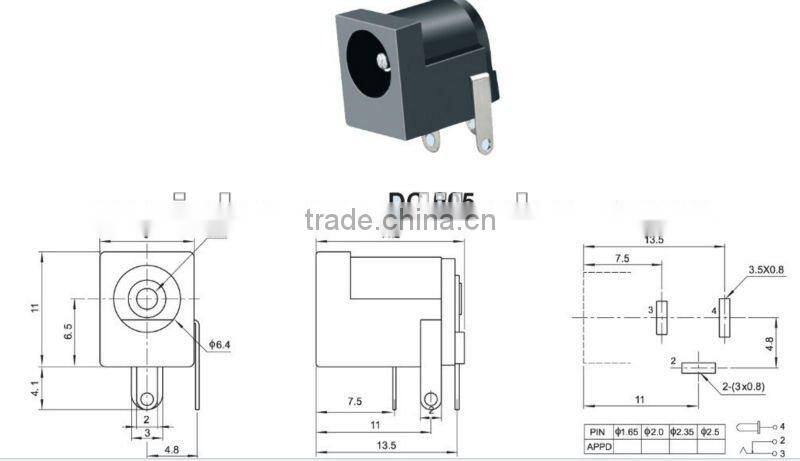 Audio male 5.5mm dc power jack