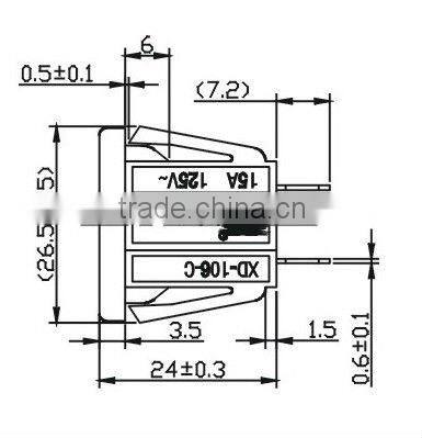 American 15A 125V male and female industrial plug and socket