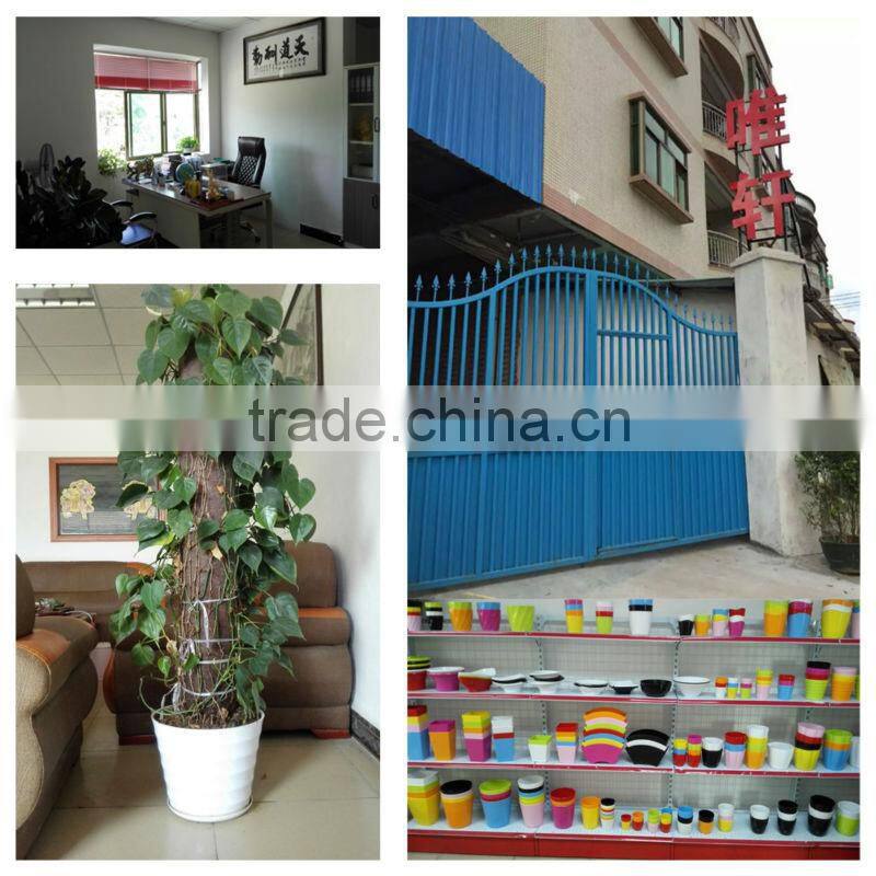 classical design plastic flower pot Straight barrel round melamine flower pot 1424