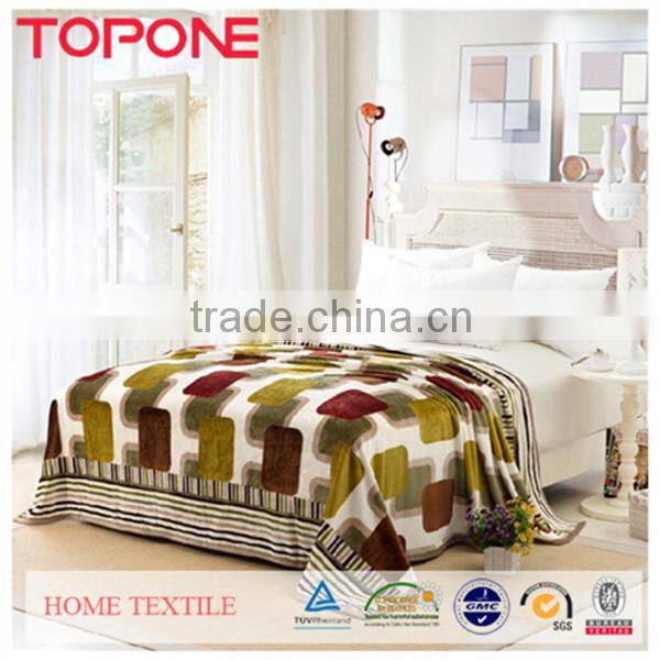 Chinese factory price soft feel 100% polyester coming home blanket