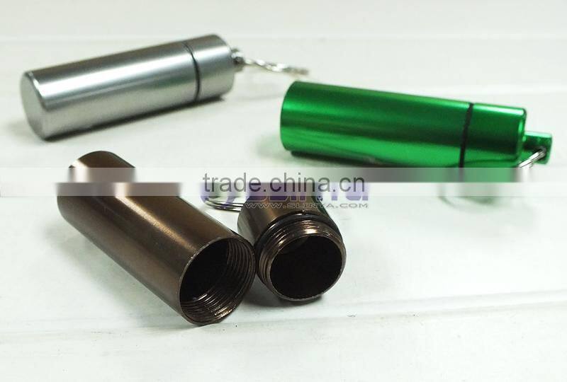 10ml/15ml/20ml 7 Color Option Smooth Oxidation Surface Mini Size Pill Storage Alloy Vial