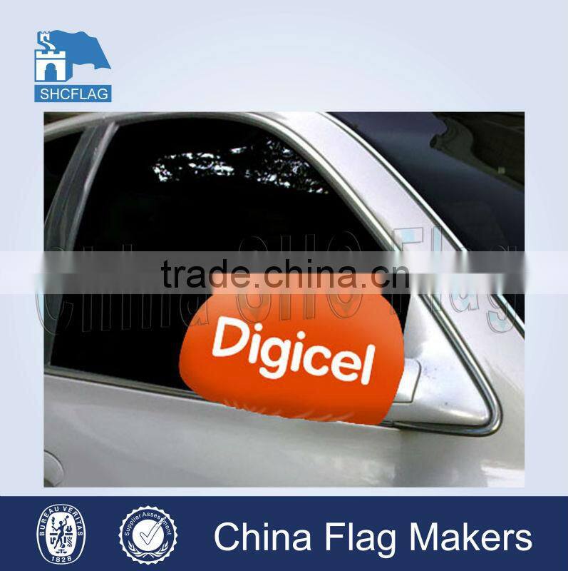 Advertising car mirror cover flag