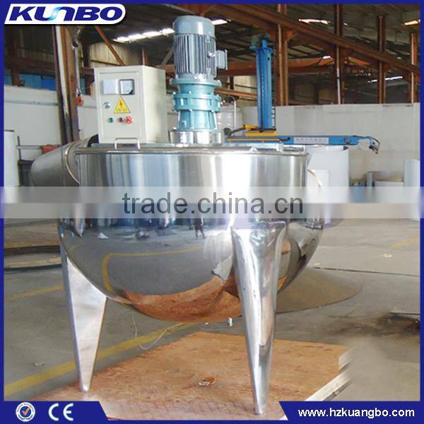 KUNBO 500 Liter Industrial Steam Jacketed Mixing Cooking Kettle with Agitator
