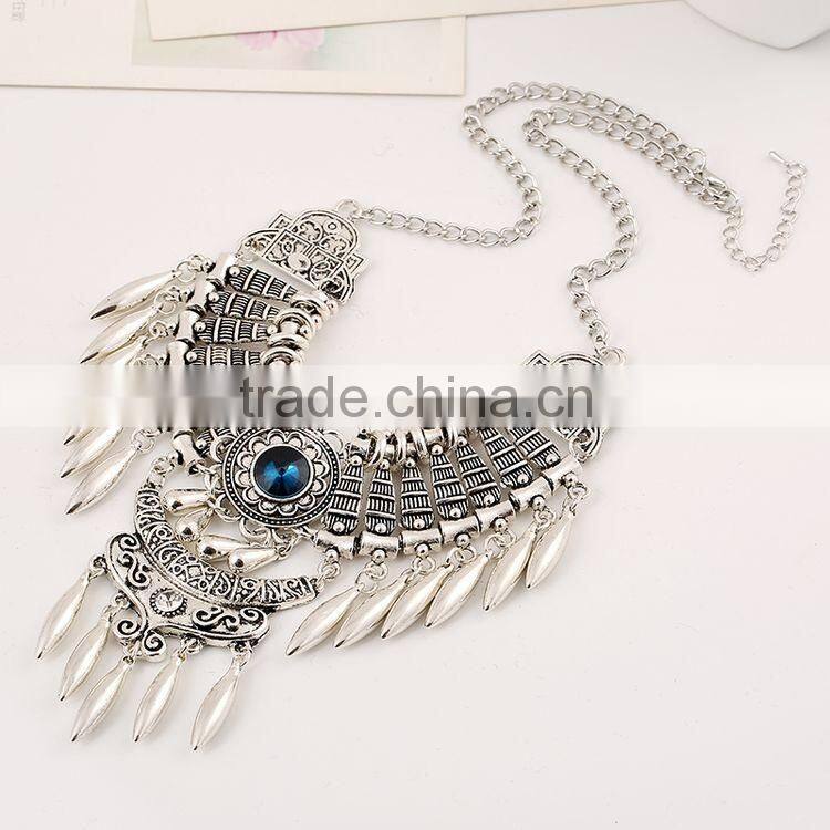 2016 National Style Long Tassel Clavicle Necklace