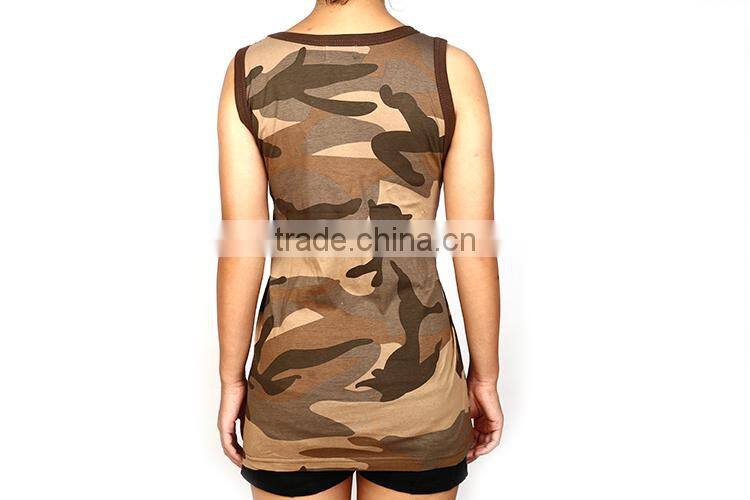 OEM Service unisex military training round neck military uniform vest camouflage