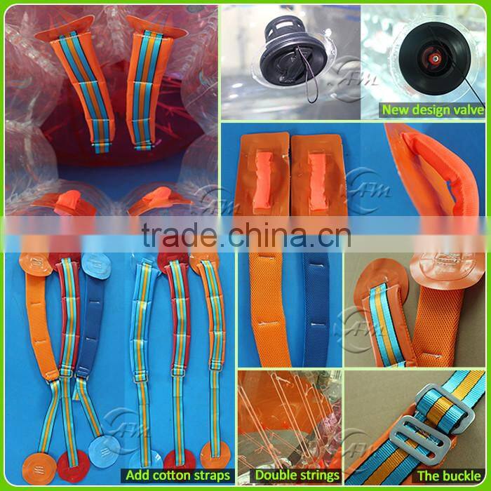 2016 hot sale inflatable human clear bump ball soccer bubble for sale
