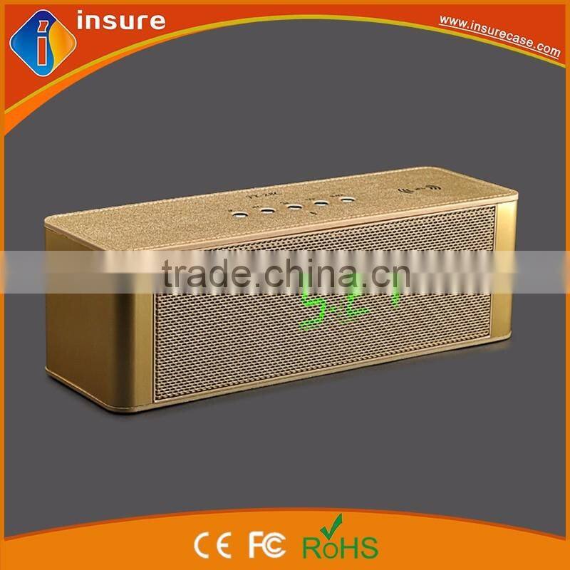 2016 shenzhen factory best portable wireless speakers with clock display