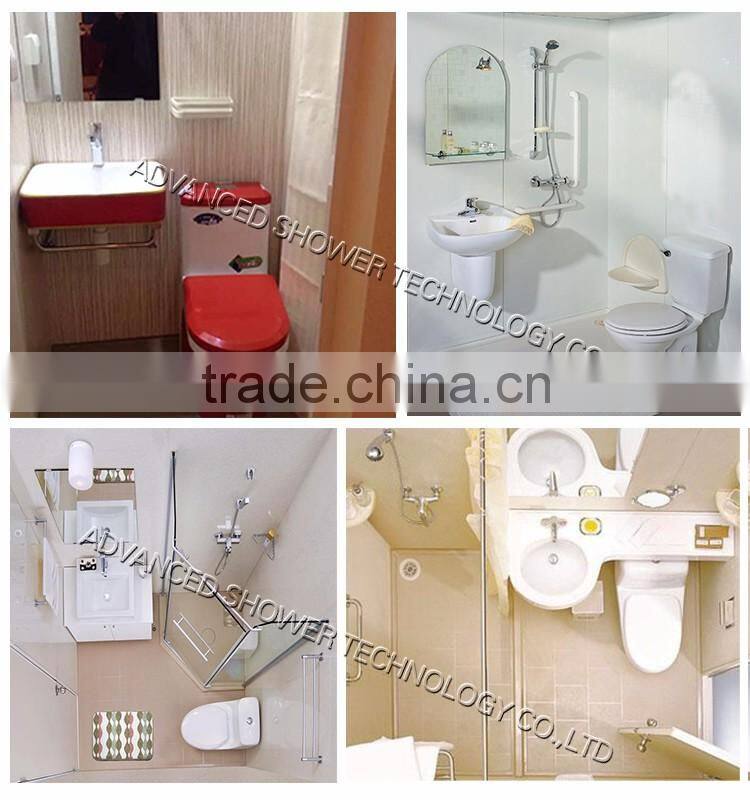 populer modular bathroom design with wash basin