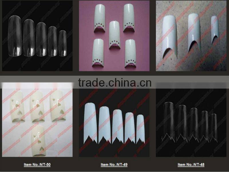 Nail Tips Natural French Acrylic Artificial False Nails+wholesale