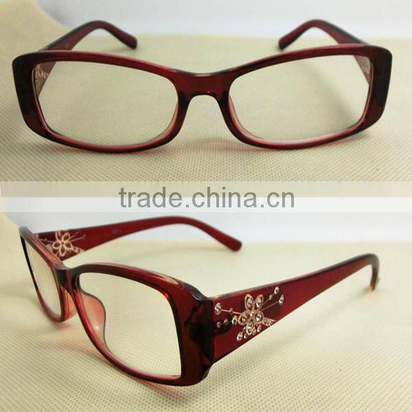 2014 best selling woman reading glasses with diamond