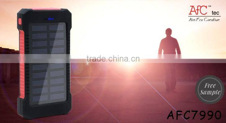 outdoor waterproof 8000mah high capacity Multi-purpose mobile phone powerbank solar charger for cell phone