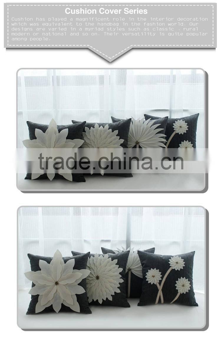 Plush linen fabric painting designs cushion cover