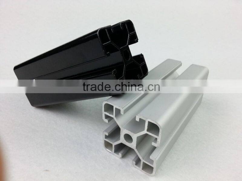 Industrial aluminum profile with powder coating or anodizing