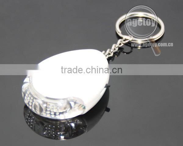 Promotional Custom Print Logo LED Light Whistle Key Holder with Electronical Key Finder