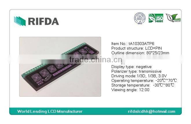 14 segment car dvd player lcd display