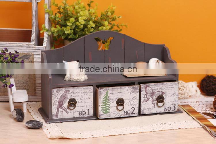shabby chic wall mini holder with drawers