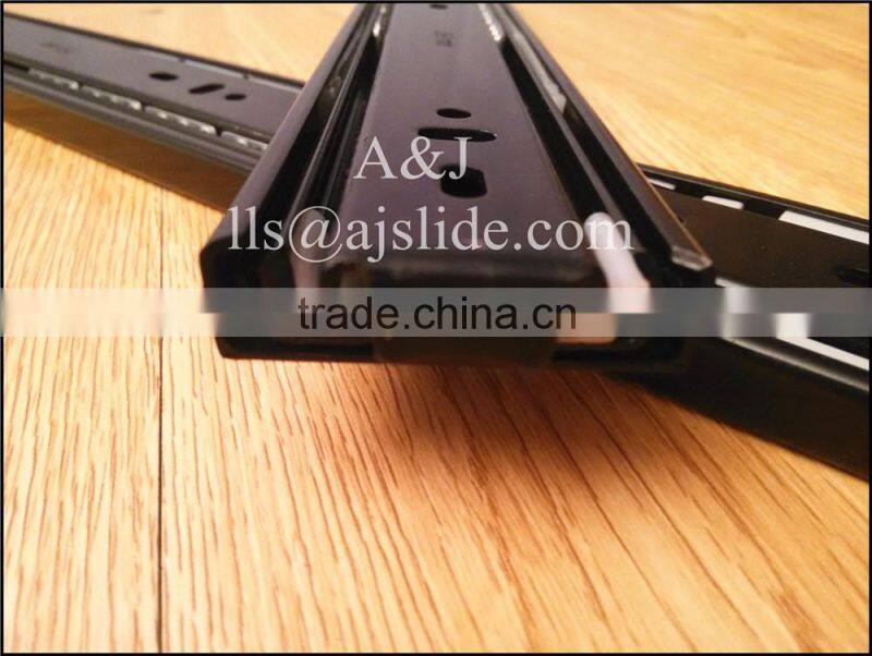 45mm three fold push to open drawer slides,plastic toy,heavy loading drawer