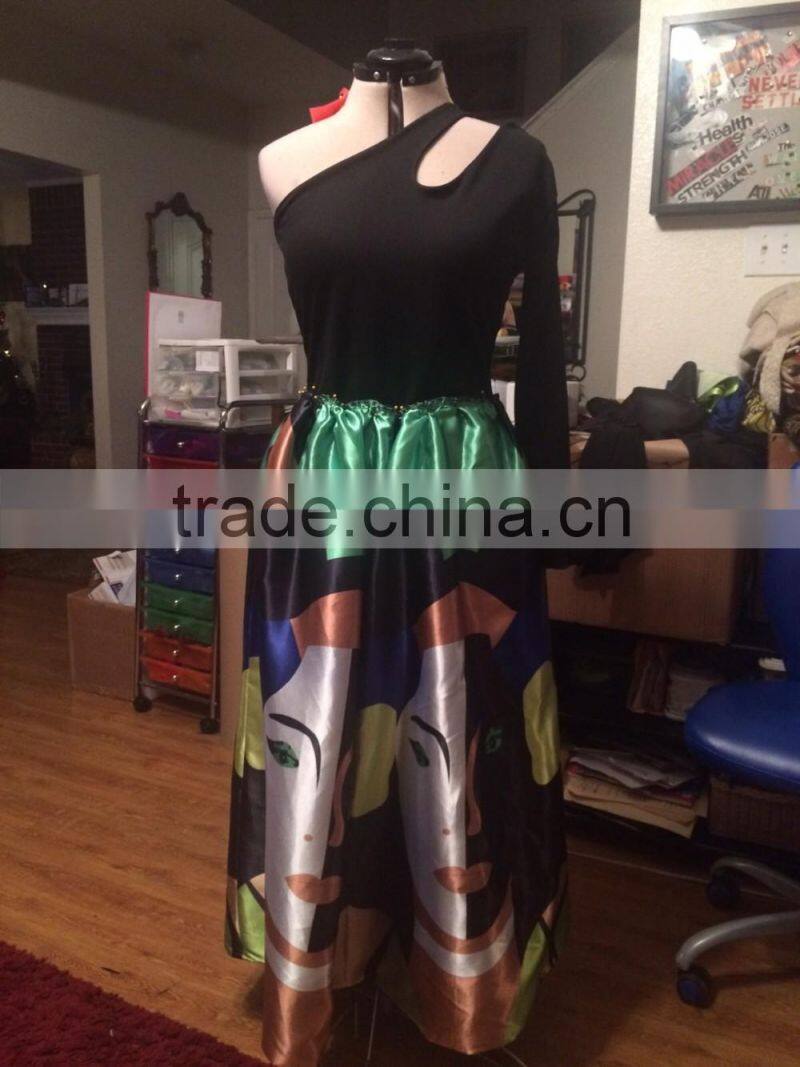 Nice one! 2016 pretty best embroidery S076 satin fabric for dresses