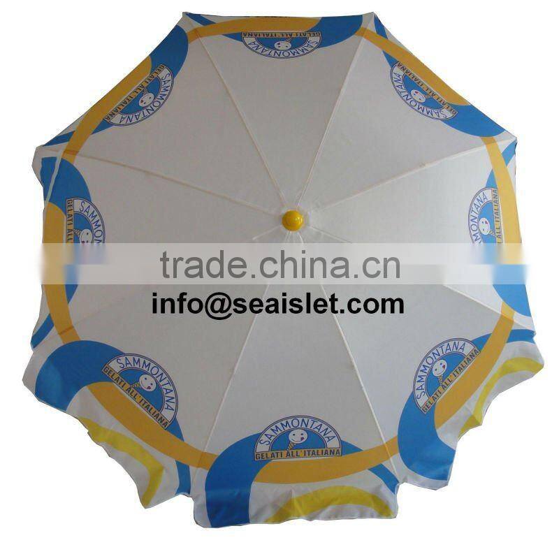 beach umbrella with printing for promotional 2m size