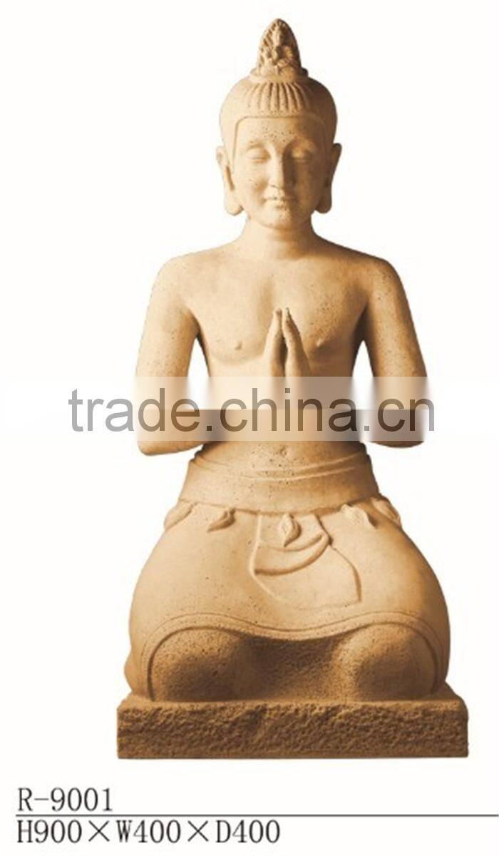 Antique Carved Yellow sandstone Buddha Statues