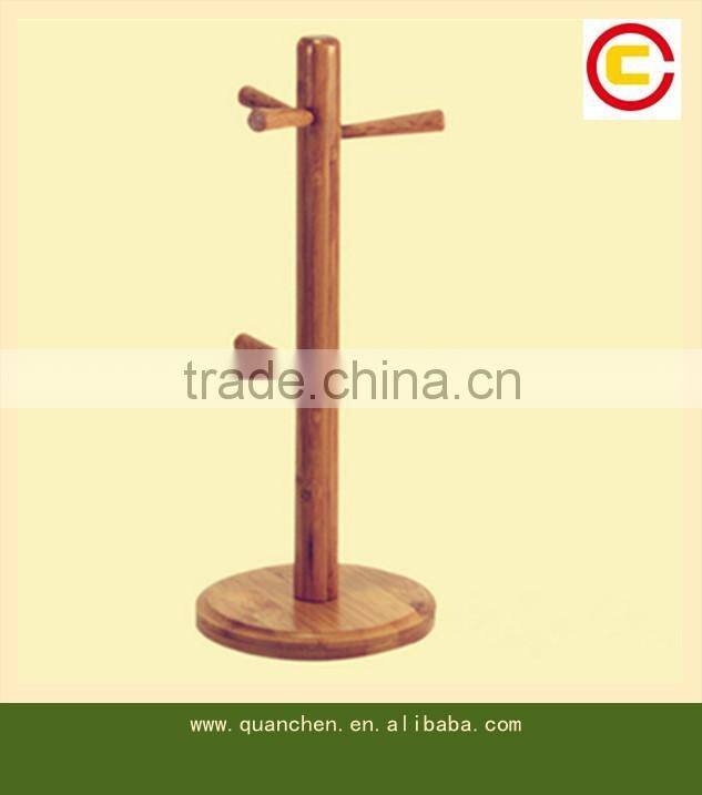 Fashionable bamboo mug tree