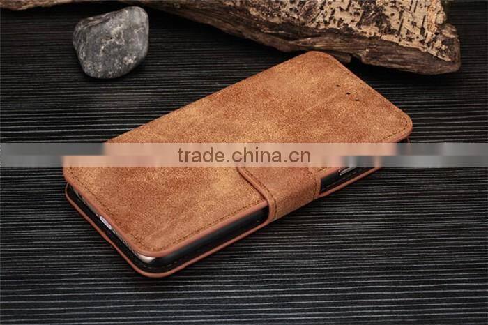 2016 magnetic flip wallet retro leather case for iphone 6 6s 4.7